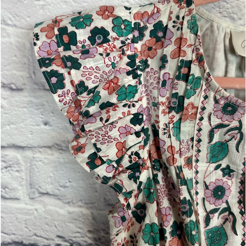 Cleobella Floral Midi Dress in Pink, Green and White - Picture 11 of 15
